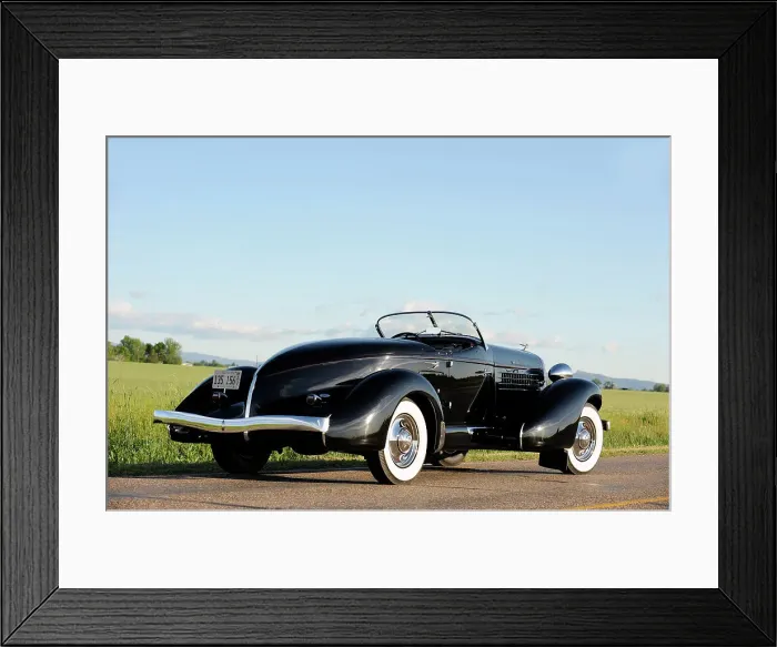 Framed Print : Auburn 852 SC Speedster 1936. Artist: Simon Clay