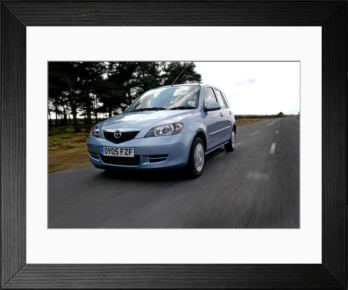 Framed Print : 2005 Mazda 2 1.4D Antares Framed Print : 2005 Mazda 2 1.4D Antares