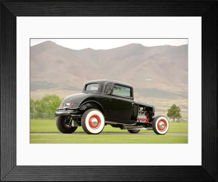 Framed Print : Ford 3 Window Coupe 1932. Artist: Simon Clay Framed Print : Ford 3 Window Coupe 1932. Artist: Simon Clay