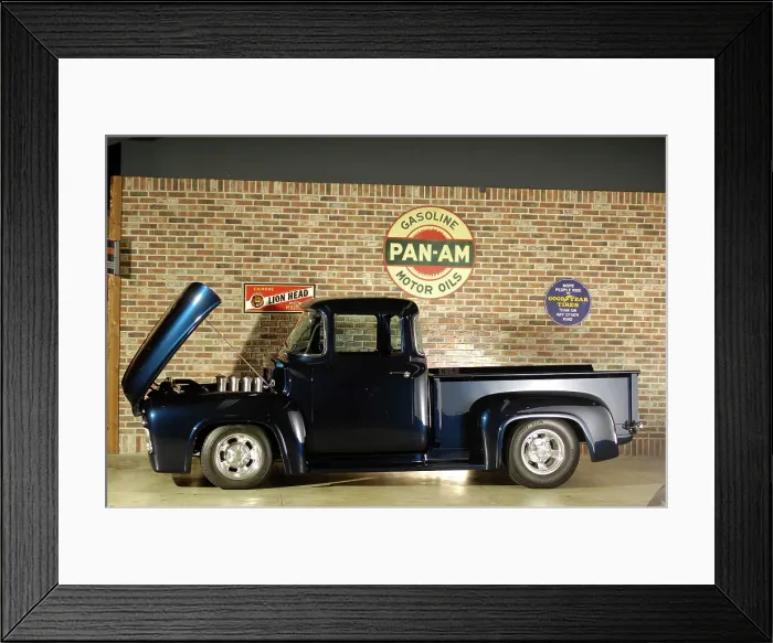 Framed Print : Ford f 100 custom truck 1956. Artist: Simon Clay