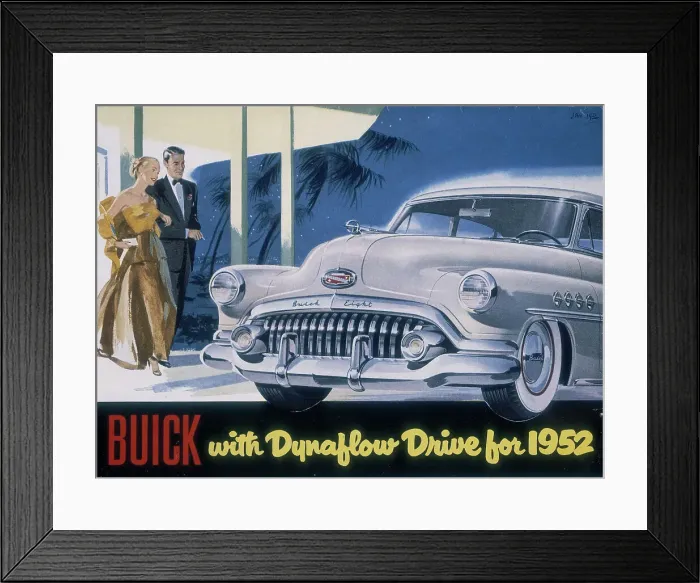 Framed Print : Poster advertising a Buick, 1952 Framed Print : Poster advertising a Buick, 1952