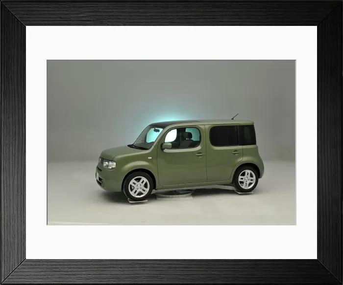 Framed Print : Nissan Cube 2008. Artist: Simon Clay Framed Print : Nissan Cube 2008. Artist: Simon Clay