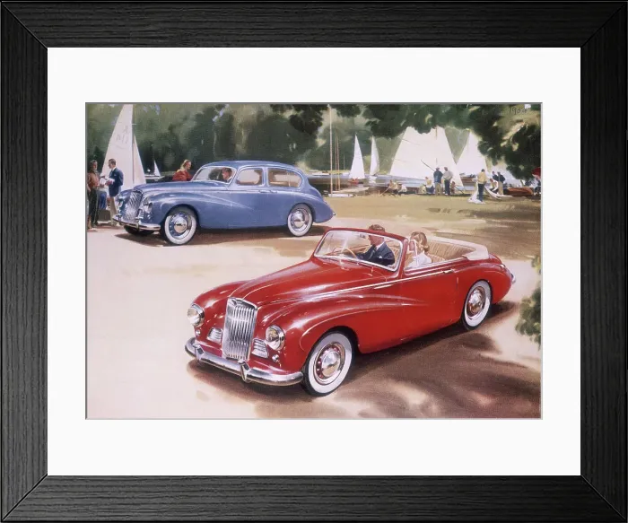 Framed Print : Poster advertising a Sunbeam-Talbot 90, 1954 Framed Print : Poster advertising a Sunbeam-Talbot 90, 1954