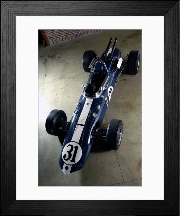 Framed Print : Gurney Eagle racing car 1966. Artist: Simon Clay Framed Print : Gurney Eagle racing car 1966. Artist: Simon Clay