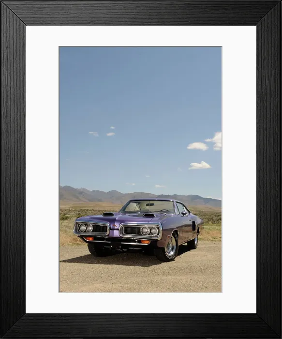 Framed Print : Dodge Coronet Hemi RT 1970. Artist: Simon Clay