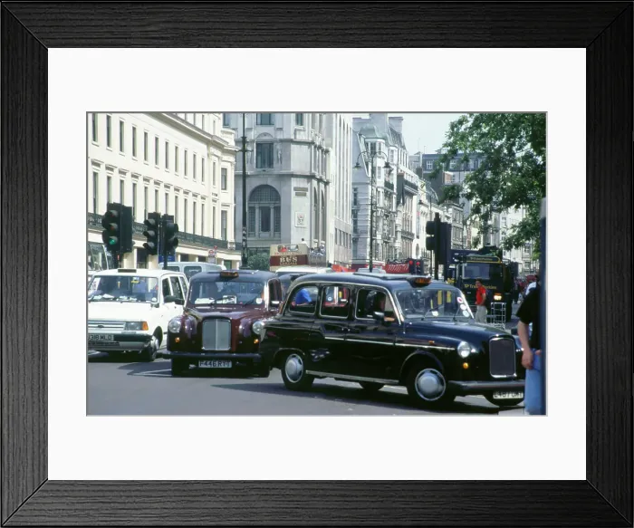 Framed Print : London Taxis, 1998 Framed Print : London Taxis, 1998