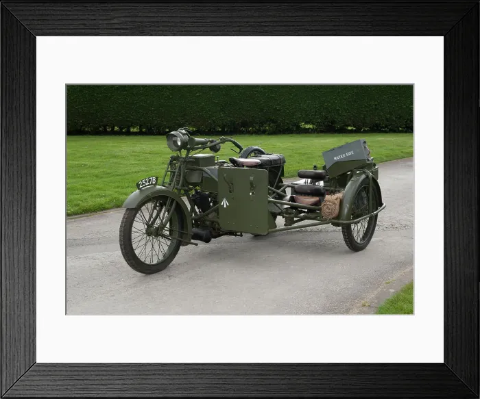 Framed Print : 1917 Vickers Clyno Combination Framed Print : 1917 Vickers Clyno Combination