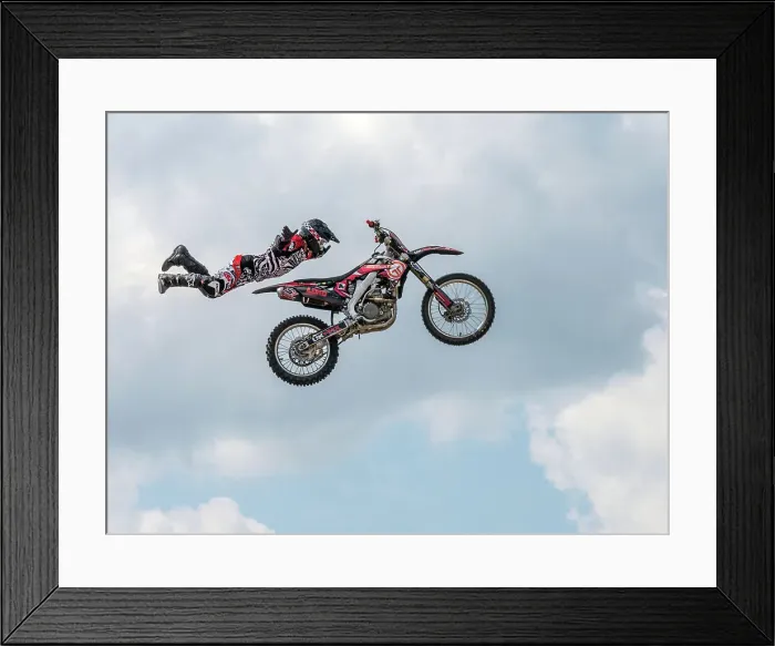 Framed Print : Freestyle Moto-Cross stunt motorcycling 2013 Framed Print : Freestyle Moto-Cross stunt motorcycling 2013