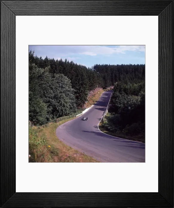 Framed Print : A view of part of the Nurburgring race track, German Grand Prix, Germany, 1963 Framed Print : A view of part of the Nurburgring race track, German Grand Prix, Germany, 1963