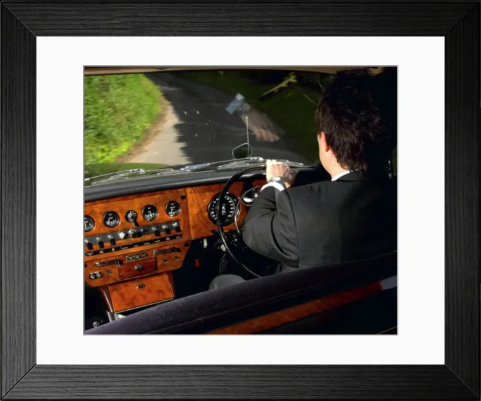 Framed Print : Chauffeur driving 1970 Daimler vanden plas DS 420 limousine Framed Print : Chauffeur driving 1970 Daimler vanden plas DS 420 limousine