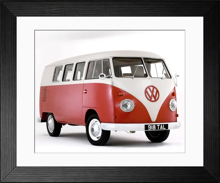 Framed Print : 1963 Volkswagen Devon Camper van Framed Print : 1963 Volkswagen Devon Camper van