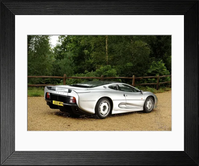 Framed Print : Jaguar XJ220R 1993. Artist: Simon Clay Framed Print : Jaguar XJ220R 1993. Artist: Simon Clay