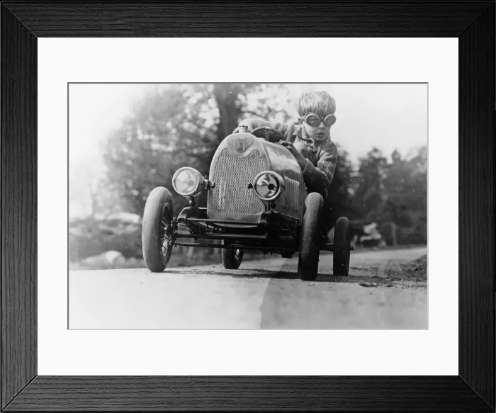 Framed Print : Boy in a pedal car Framed Print : Boy in a pedal car