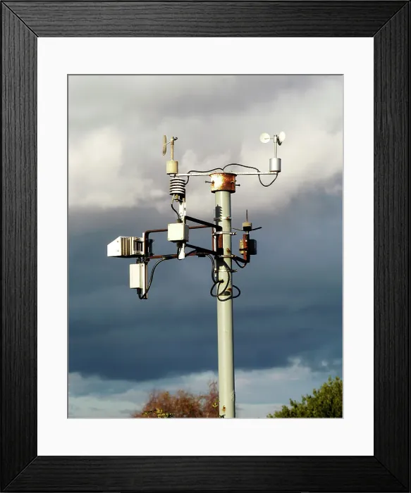 Framed Print : Road side weather station Framed Print : Road side weather station