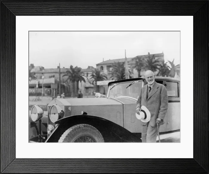Framed Print : Sir Henry Royce, with Rolls-Royce car Framed Print : Sir Henry Royce, with Rolls-Royce car