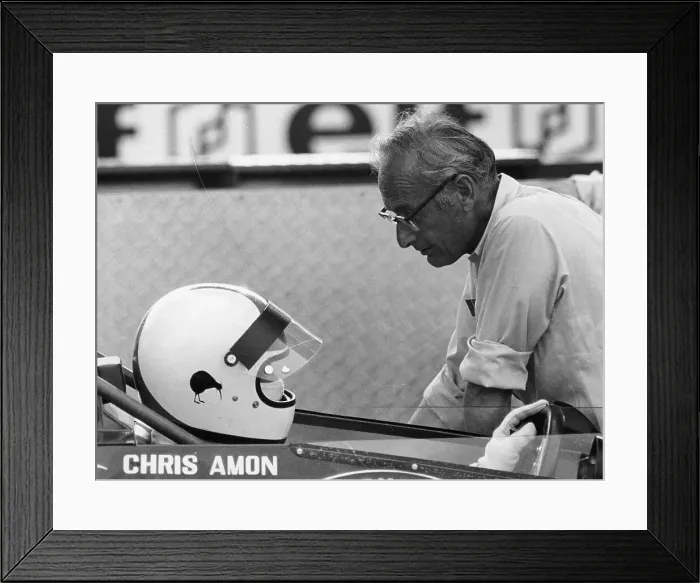 Framed Print : Chris Amon (on the left) and David Yorke, 1970s Framed Print : Chris Amon (on the left) and David Yorke, 1970s