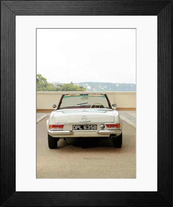 Framed Print : Mercedes Benz 230SL 1963. Artist: Simon Clay Framed Print : Mercedes Benz 230SL 1963. Artist: Simon Clay