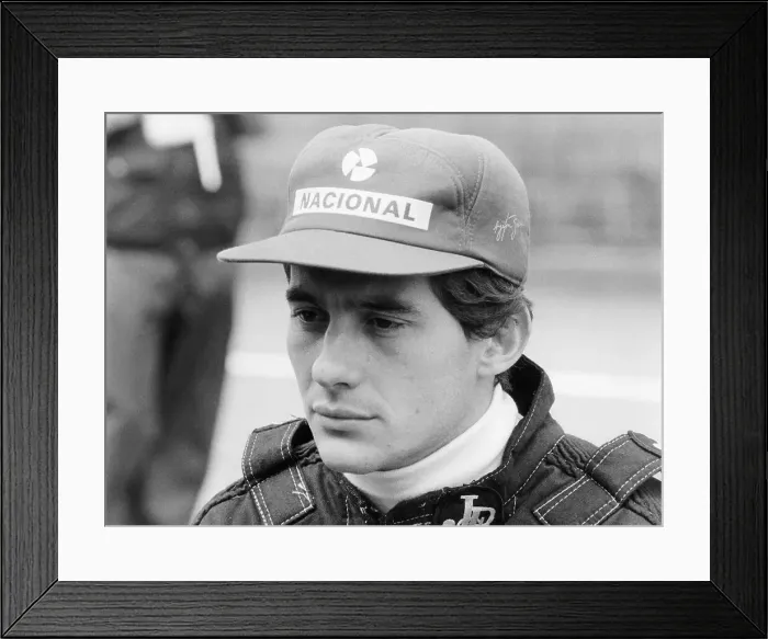 Framed Print : Ayrton Senna at the British Grand Prix, 1985 Framed Print : Ayrton Senna at the British Grand Prix, 1985