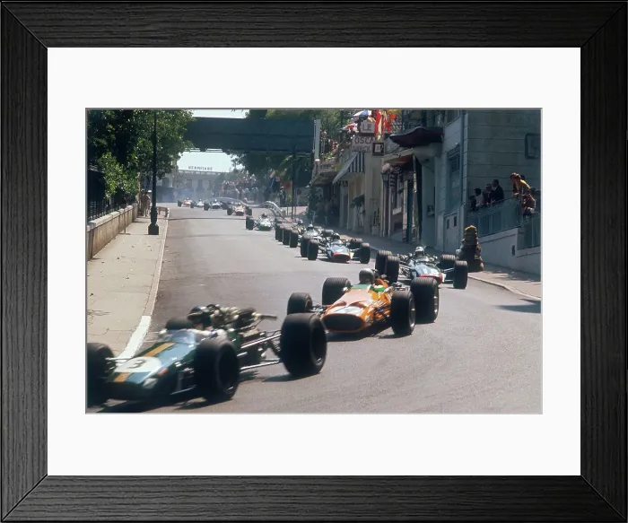 Framed Print : Action from the Monaco Grand Prix, 1968