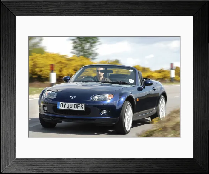 Framed Print : 2008 Mazda MX5 Roadster Coupe Framed Print : 2008 Mazda MX5 Roadster Coupe