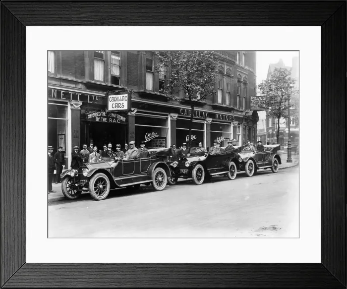 Framed Print : Cadillac cars preparing to start on the Austrian Alpine Trial, 1914 Framed Print : Cadillac cars preparing to start on the Austrian Alpine Trial, 1914