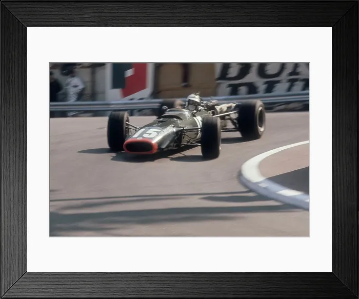 Framed Print : BRM of Dickie Attwood entering a corner, Monaco Grand Prix, 1968 Framed Print : BRM of Dickie Attwood entering a corner, Monaco Grand Prix, 1968