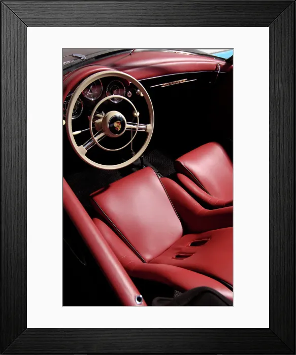 Framed Print : 1956 Porsche Spyder - James Dean replica. Artist: Simon Clay Framed Print : 1956 Porsche Spyder - James Dean replica. Artist: Simon Clay