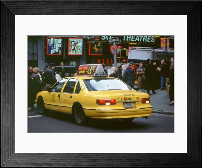Framed Print : New York Yellow Taxi cab, 1995 Framed Print : New York Yellow Taxi cab, 1995