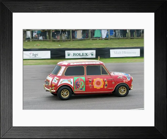 Framed Print : 1967 Austin Mini Coopers owned by Beatle George Harrison Framed Print : 1967 Austin Mini Coopers owned by Beatle George Harrison