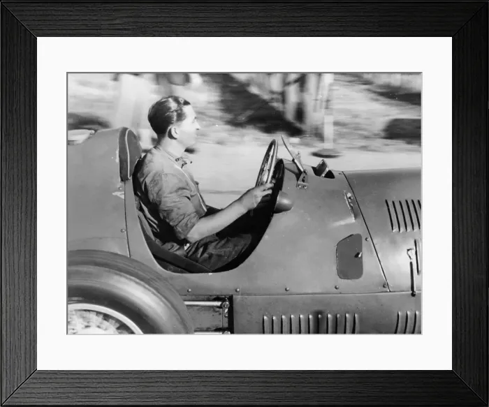 Framed Print : Alberto Ascari at the wheel of a racing car Framed Print : Alberto Ascari at the wheel of a racing car