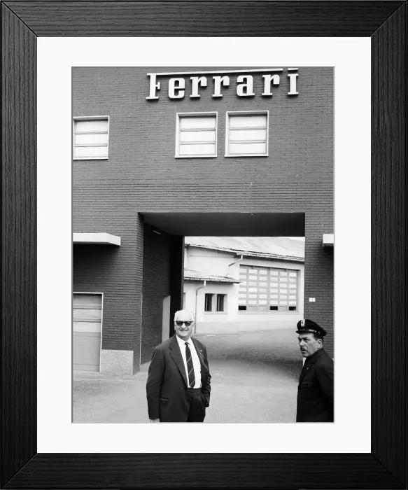 Framed Print : Enzo Ferrari, (1960s?) Framed Print : Enzo Ferrari, (1960s?)