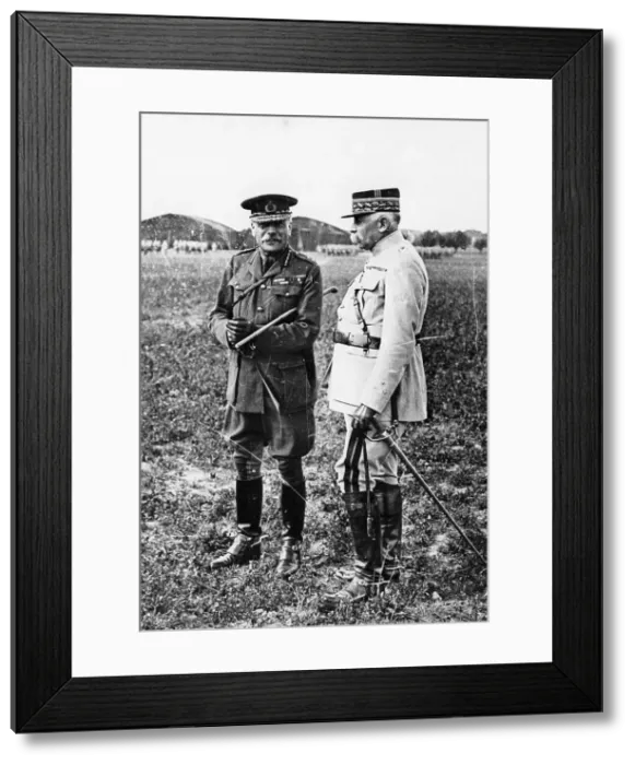 Framed Print : Field Marshal Sir Douglas Haig and General Francois Anthoine, WWI, c1914-c1918. Creator: Unknown Framed Print : Field Marshal Sir Douglas Haig and General Francois Anthoine, WWI, c1914-c1918. Creator: Unknown