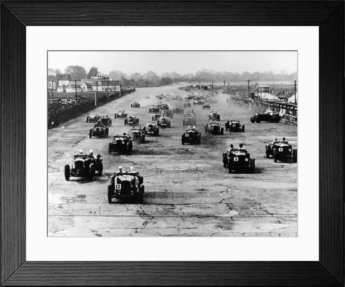 Framed Print : Motor race, Brooklands, Surrey, 1920s Framed Print : Motor race, Brooklands, Surrey, 1920s