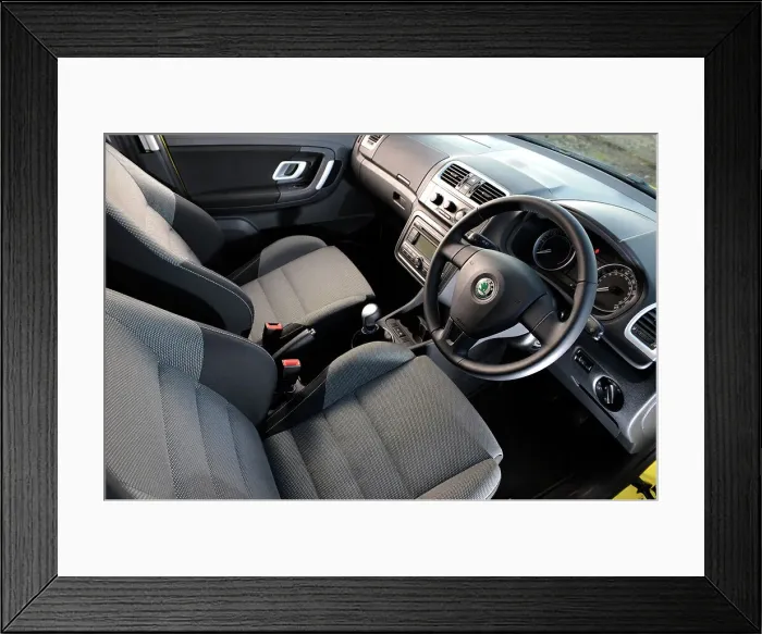 Framed Print : SKODA Fabia 2007. Artist: Simon Clay Framed Print : SKODA Fabia 2007. Artist: Simon Clay