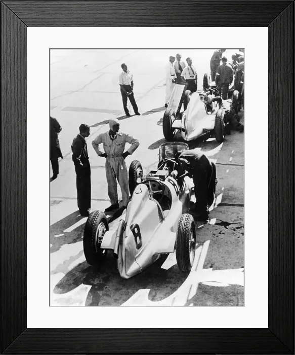 Framed Print : Mercedes-Benz Grand Prix cars, c1934 Framed Print : Mercedes-Benz Grand Prix cars, c1934