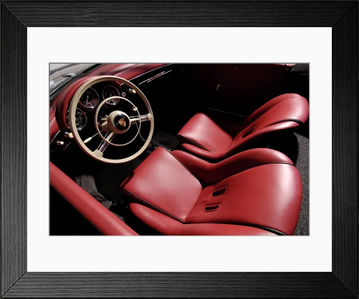 Framed Print : 1956 Porsche Spyder - James Dean replica. Artist: Simon Clay Framed Print : 1956 Porsche Spyder - James Dean replica. Artist: Simon Clay