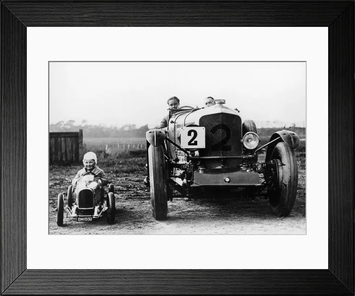 Framed Print : Frank Clement and Woolf Barnato in a Bentley Speed 6, Brooklands, Surrey, 1930 Framed Print : Frank Clement and Woolf Barnato in a Bentley Speed 6, Brooklands, Surrey, 1930