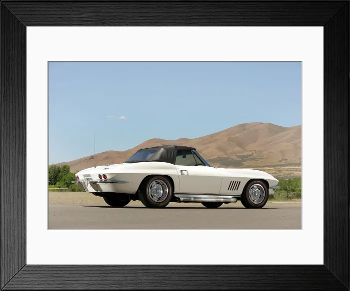 Framed Print : Chevrolet Corvette cv 427 1967. Artist: Simon Clay Framed Print : Chevrolet Corvette cv 427 1967. Artist: Simon Clay