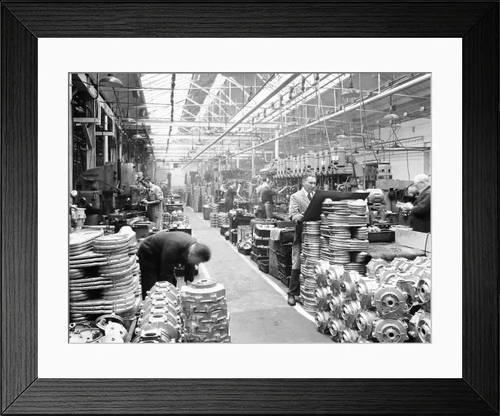 Framed Print : Machine shop at Ariel Motors, c1950 Framed Print : Machine shop at Ariel Motors, c1950