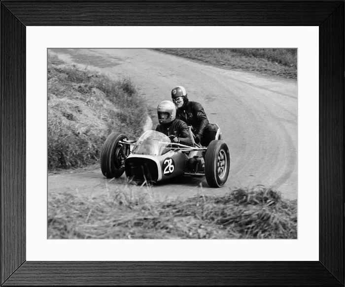 Framed Print : Three-wheeled racing vehicle