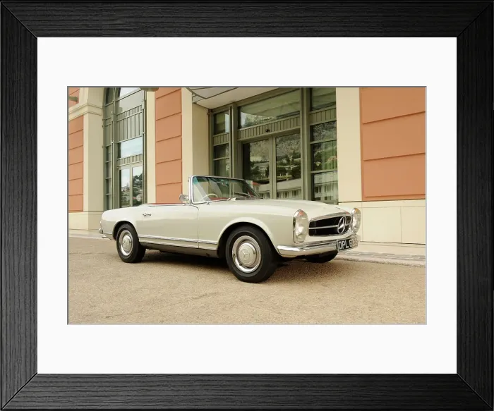 Framed Print : Mercedes Benz 230SL 1963. Artist: Simon Clay Framed Print : Mercedes Benz 230SL 1963. Artist: Simon Clay
