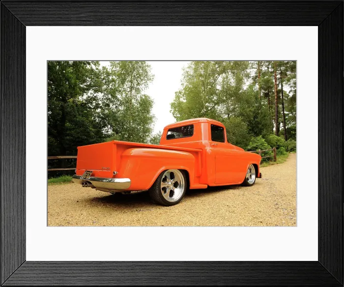 Framed Print : Chevrolet Model 3A Truck 1957. Artist: Simon Clay Framed Print : Chevrolet Model 3A Truck 1957. Artist: Simon Clay