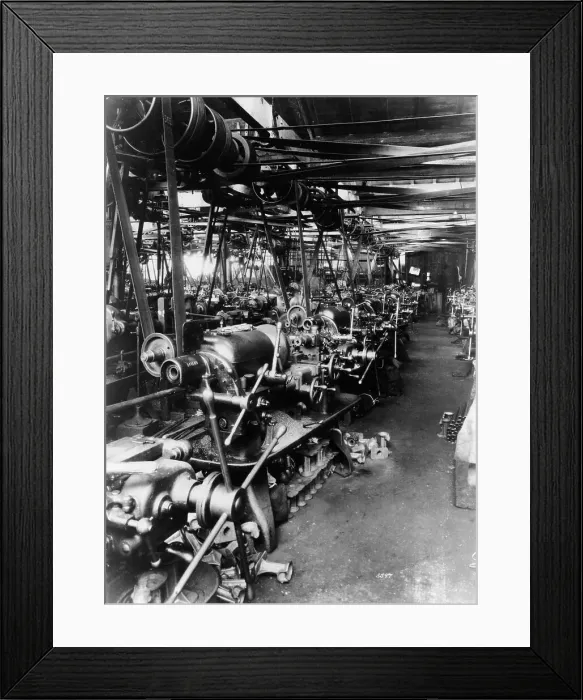 Framed Print : Interior of the Norton factory, showing the production line, 1929 Framed Print : Interior of the Norton factory, showing the production line, 1929