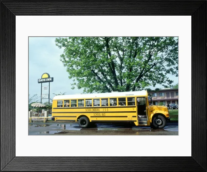 Framed Print : American School Bus, Texas Framed Print : American School Bus, Texas