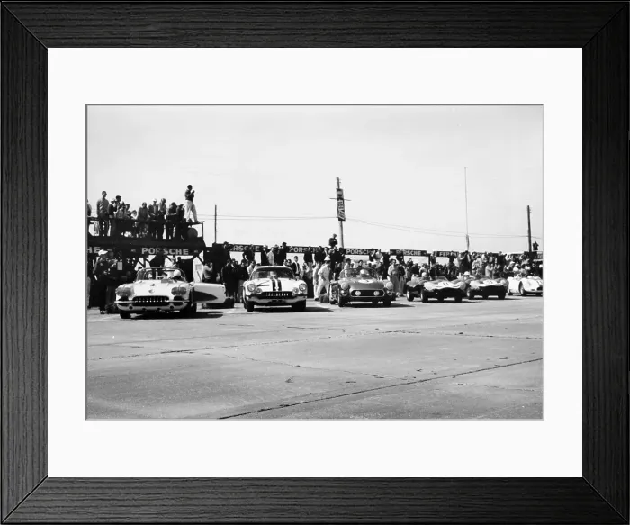 Framed Print : Chevrolet Corvettes at the Sebring 12-hour race, Florida, USA, 1958