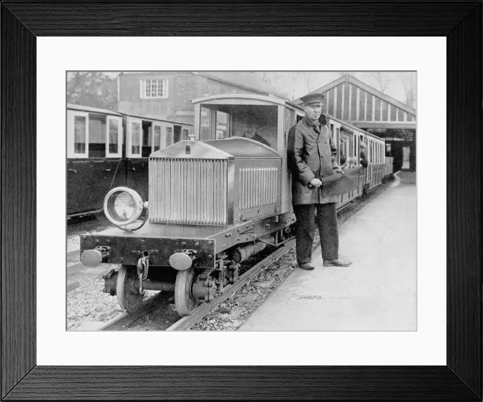 Framed Print : Rolls-Royce Silver Ghost locomotive on the Romney, Hythe & Dymchurch Railway, 1933 Framed Print : Rolls-Royce Silver Ghost locomotive on the Romney, Hythe & Dymchurch Railway, 1933