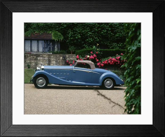 Framed Print : 1934 Hispano Suiza type 68 Bis V12 convertible
