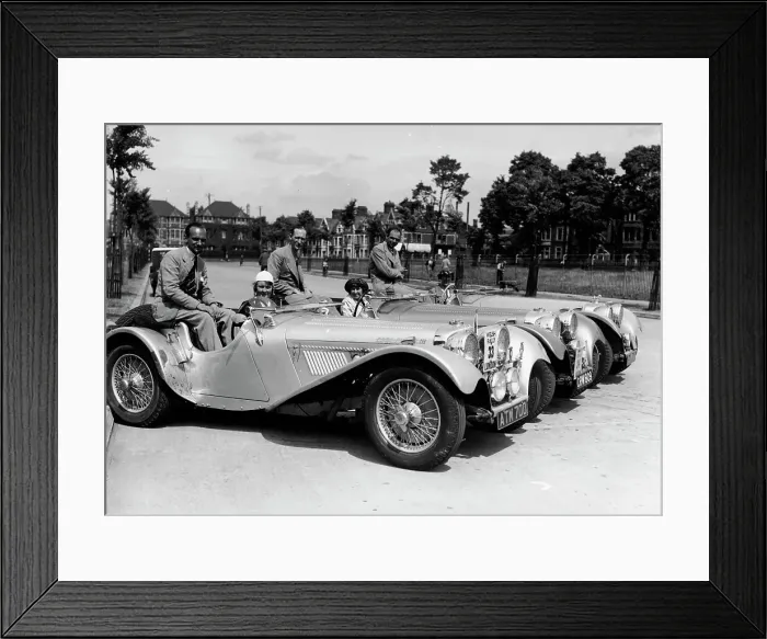 Framed Print : 1937 Jaguar SS100 2 1 / 2 litre team on Welsh rally, 1937 Framed Print : 1937 Jaguar SS100 2 1 / 2 litre team on Welsh rally, 1937