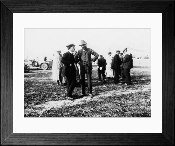 Framed Print : Louis Renault (to the left) and Edouard Michelin at the French Grand Prix, Dieppe, 1908 Framed Print : Louis Renault (to the left) and Edouard Michelin at the French Grand Prix, Dieppe, 1908