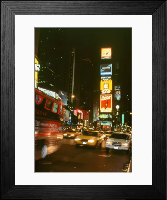 Framed Print : New York city street at night Framed Print : New York city street at night